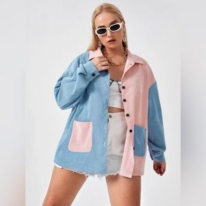 Two tone drop shoulder shirt